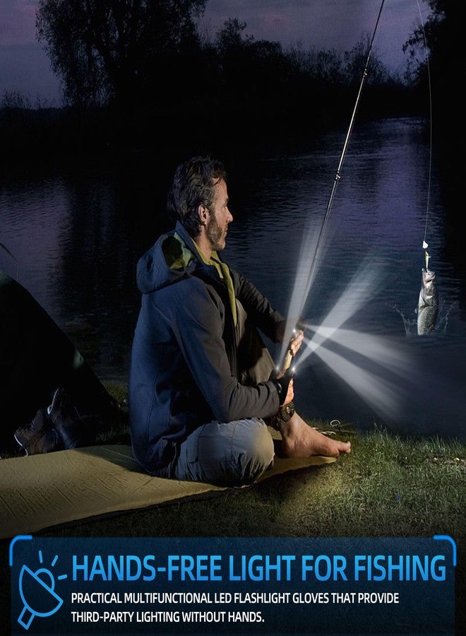 lucdnc Gifts for Men Stocking Stuffers for Adults LED Flashlight Gloves Cool Gadgets Tools Outdoor Hands Free Flashlights for Fishing Repairing Camping Unique Men Birthday Christmas Gifts - Image 2